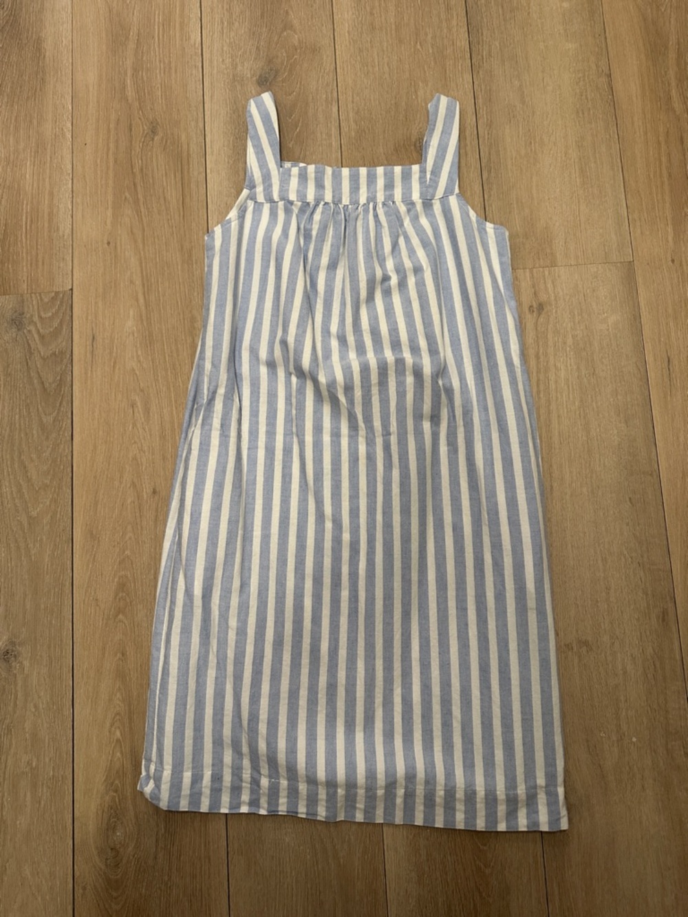 Joules Blue & White Striped Apron Dress | Coastal Summer Midi - Picture 2 of 5
